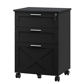 IDEALHOUSE Mobile 3-Drawer File Cabinet with Lock & Casters, Under-Desk Storage