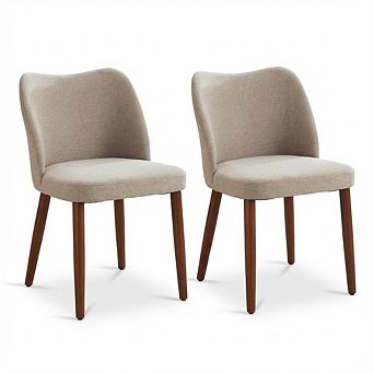 IDEALHOUSE Modern Upholstered Wingback Dining Chair Set of 2