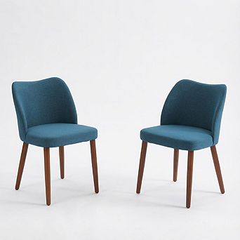 IDEALHOUSE Modern Upholstered Wingback Dining Chair Set of 2