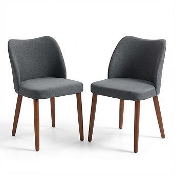 IDEALHOUSE Modern Upholstered Wingback Dining Chair Set of 2