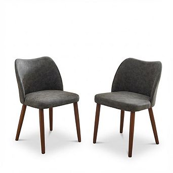IDEALHOUSE Modern Upholstered Wingback Dining Chair Set of 2