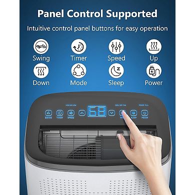 14,000 BTU Portable Air Conditioner, 3-in-1 Indoor AC with Cooling, Dehumidifier & Fan