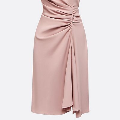 wrap ruched midi dress Rabanne Ruched Midi Wrap Dress | Black