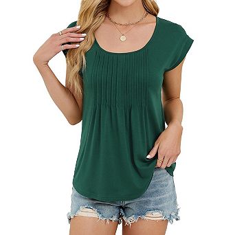 Women's Loose Fit Short Sleeve T-Shirt with Round Neck