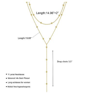 Layered Y Chain Necklace