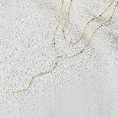 Layered Y Chain Necklace
