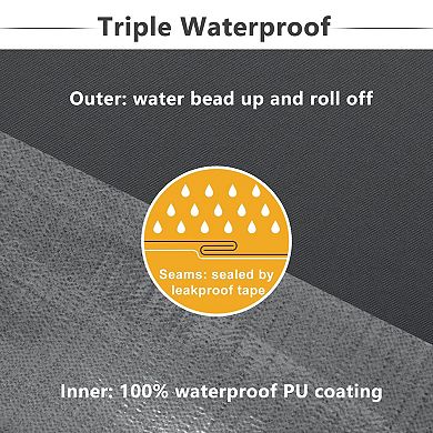 Waterproof Patio Chair Cushions with Straps 3-Year Color Fastness