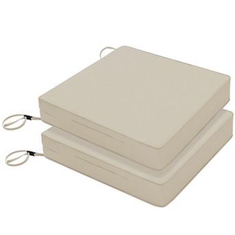 Waterproof Patio Chair Cushions with Straps 3-Year Color Fastness