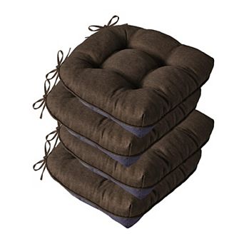 Tufted Dining Chair Cushions with Ties Non Slip Foam Pads