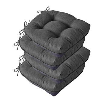 Tufted Dining Chair Cushions with Ties Non Slip Foam Pads