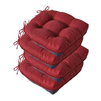 Tufted Dining Chair Cushions with Ties Non Slip Foam Pads