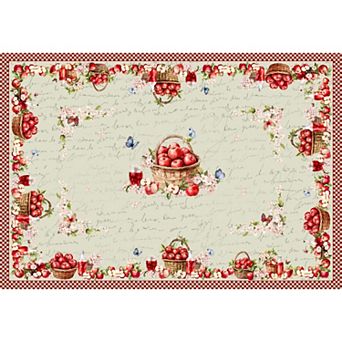 Spring Tablecloth, Vintage Birds Flower Washable Table Cover