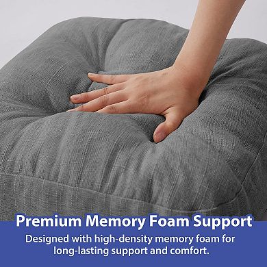 Tufted Dining Chair Cushions with Ties Non Slip Kitchen Pads