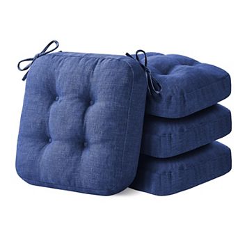 Tufted Dining Chair Cushions with Ties Non Slip Kitchen Pads