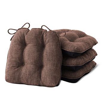 Tufted Memory Foam Dining Chair Cushions with Ties Non Slip