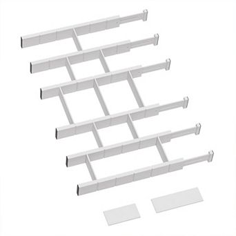 Bamboo Drawer Dividers Expandable Adjustable Organizer Inserts