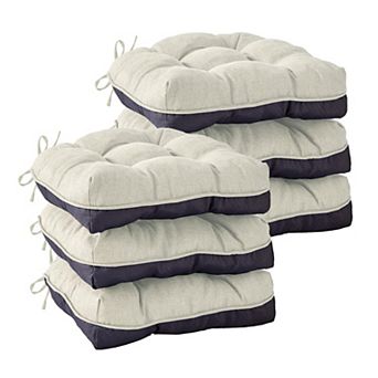Tufted Dining Chair Cushions with Ties Non Slip Foam Pads