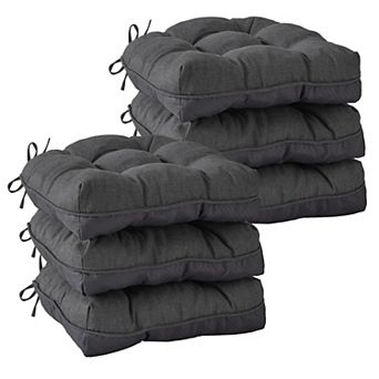 Tufted Dining Chair Cushions with Ties Non Slip Foam Pads