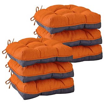 Tufted Dining Chair Cushions with Ties Non Slip Foam Pads