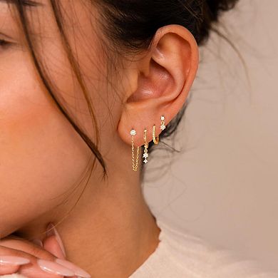 Minimal Pearl Hoop Earrings