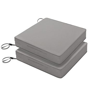 Waterproof Patio Cushion 3-Year Fade Handle Straps 2-Pack