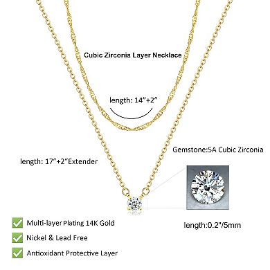 Dainty CZ Necklace for Women
