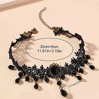Layered Velvet Choker Necklace