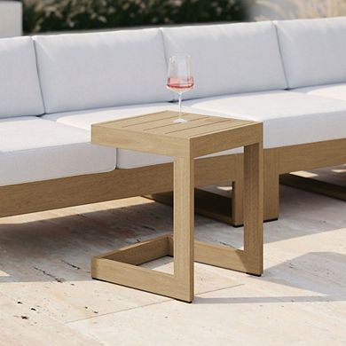 Outdoor C-Shaped Side Table
