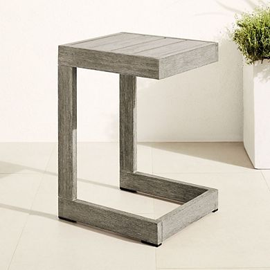 Outdoor C-Shaped Side Table