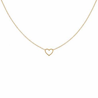 Minimal Open Heart Necklace