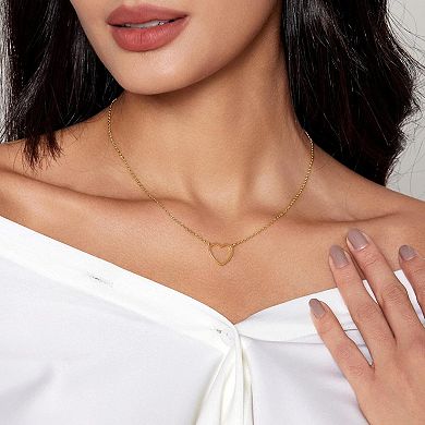 Minimal Open Heart Necklace