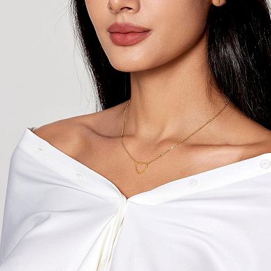 Minimal Open Heart Necklace