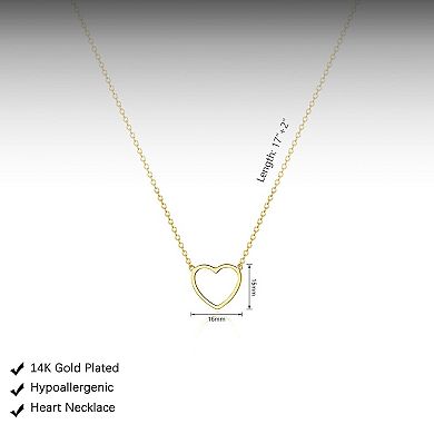 Minimal Open Heart Necklace
