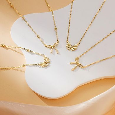 Minimal Bow Chain Necklace