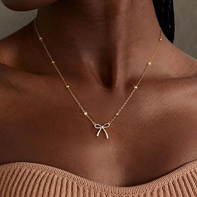 Minimal Bow Chain Necklace