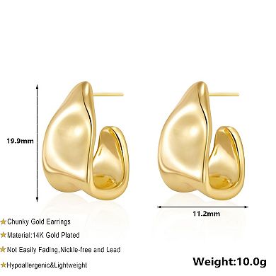 Minimal Gold Stud Set