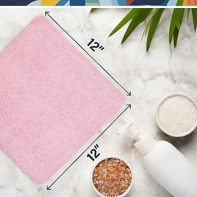 10 Pack Soft 12x12 Washcloths, Ultra Absorbent, Machine Washable, Multi-Purpose