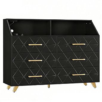 6-Drawer Dresser, MDF Wood Chest