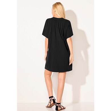 Swimsuits for All Women's Gauze V-Neck Cover Up