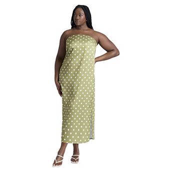 ELOQUII Women's Plus Size Satin Column Dress