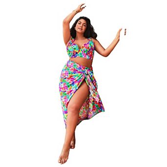 Swimsuits for All Women's Lightweight Adjustable Sarong Wrap Skirt Cover Up