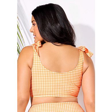 Swimsuits for All Women's Bra Sized Twist Front Bikini Top