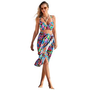 Swimsuits for All Women's Lightweight Adjustable Sarong Wrap Skirt Cover Up