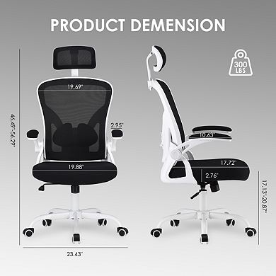 Lufeiya Ergonomic Office Chair with Adjustable Headrest and Lumbar Support, Game Chair, Desk Chair