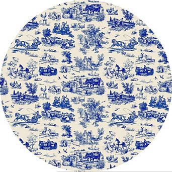 Farmhouse Animal Wood Grain Tablecloth, Oil Spill Proof Cover