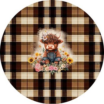 Farmhouse Animal Wood Grain Tablecloth, Oil Spill Proof Cover