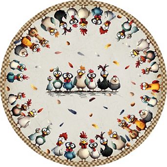 Farmhouse Animal Wood Grain Tablecloth, Oil Spill Proof Cover