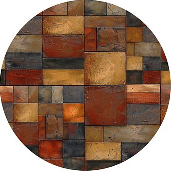 Farmhouse Animal Wood Grain Tablecloth, Oil Spill Proof Cover