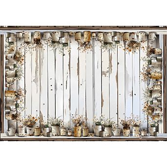 Farmhouse Animal Wood Grain Tablecloth, Oil Spill Proof Cover