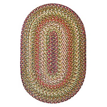 Homespice Rainforest Braided Rug Pet Friendly Washable Indoor/Outdoor Multicolor Country Rug